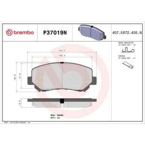 Brembo Ceramic Disc Brake Pad Set P37019N