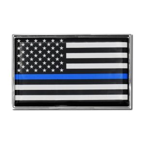 Electroplate Mini Police Flag Emblem