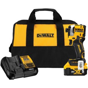 Dewalt 1/4in 20 Volt MAX Lithium Ion Cordless Brushless Atomic Impact Driver Kit