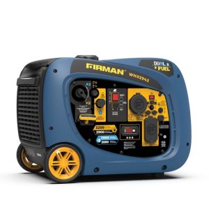 Firman Power Equipment 3,200/2,900 Watts Electric Start 50 ST CAN, Dual Fuel Inverter Portable Generator