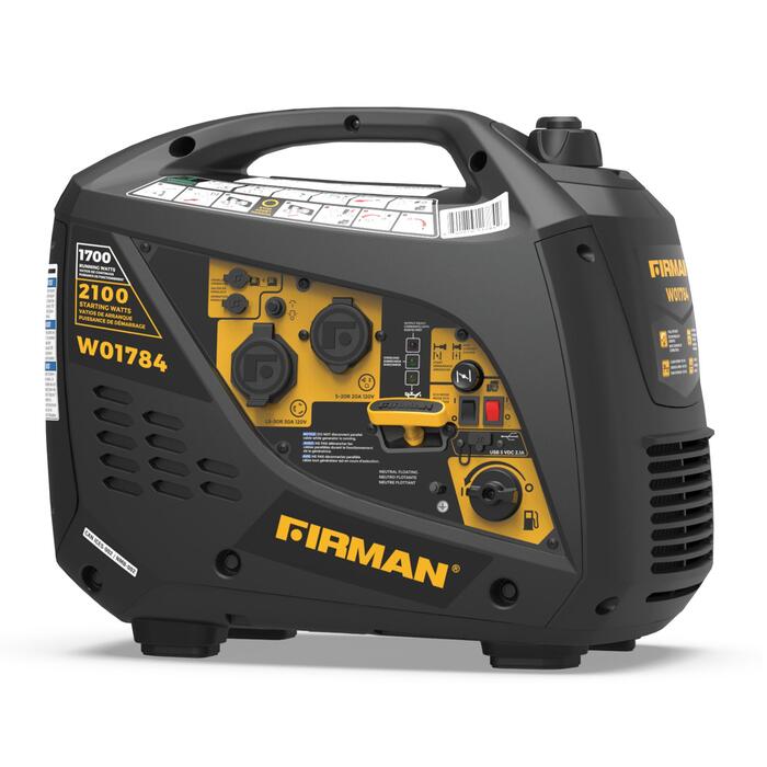 Firman Power Equipment 2,100/1,700 Watts Recoil Start 30 Amps Parallel Ready, 50 ST CAN Gas Inverter Portable Generator