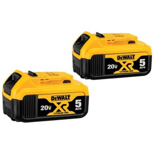 Dewalt 20 Volt MAX 5Ah Battery, 2 Pack