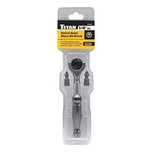 Titan Products 1/4in Swivel Head Bit Driver