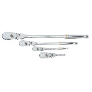 GearWrench 1/4in, 3/8in and 1/2in Drive, 120XP Flex Head Teardrop Ratchet Set 4 Piece