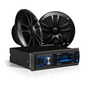 Boss Audio Black 4-Speakers AM/FM Marine Bluetooth Receiver