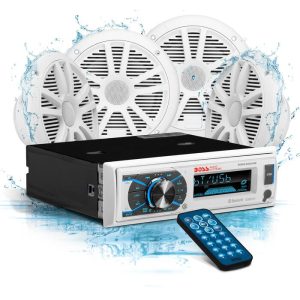 Boss Audio 4-Speakers AM/FM Marine Bluetooth Receiver