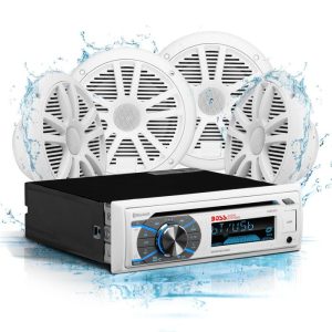 Boss Audio AM/FM CD Marine Bluetooth Receiver/Speakers