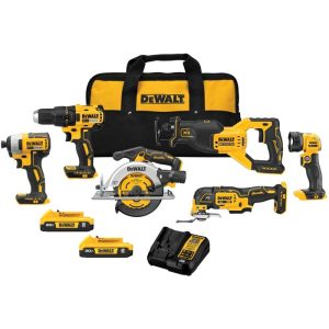 Dewalt 20 Volt Max Brushless Cordless 6-Tool Combo Kit