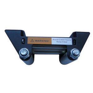TrailFX Bare Steel 4-Way Roller Style Winch Fairlead for Use with Winches W35B and W45B